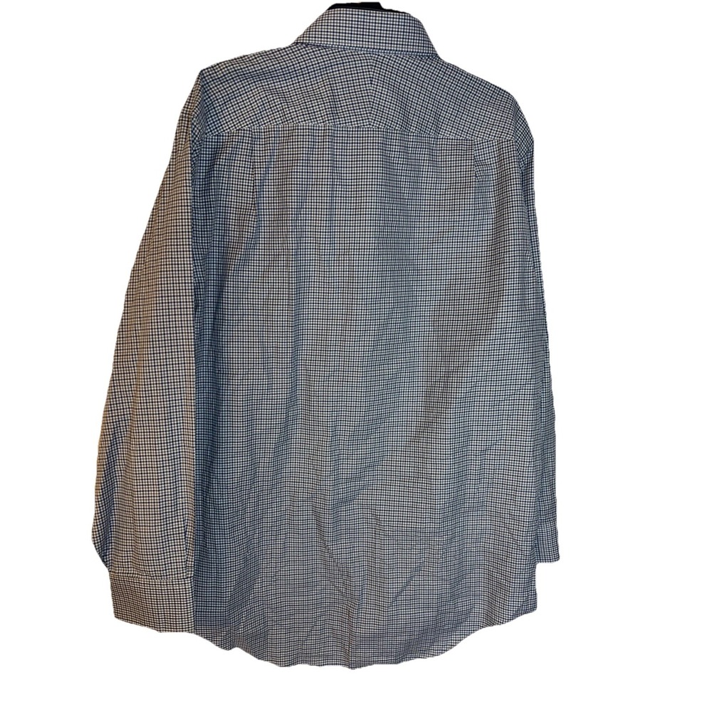 Charles Tyrwhitt Men's Shirt 16 1/2 34 Classic Fit Button Up Dress Bl/Gray Check - Picture 6 of 9